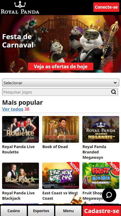 aplicativo da Royal Panda para celular para Android E iPhone