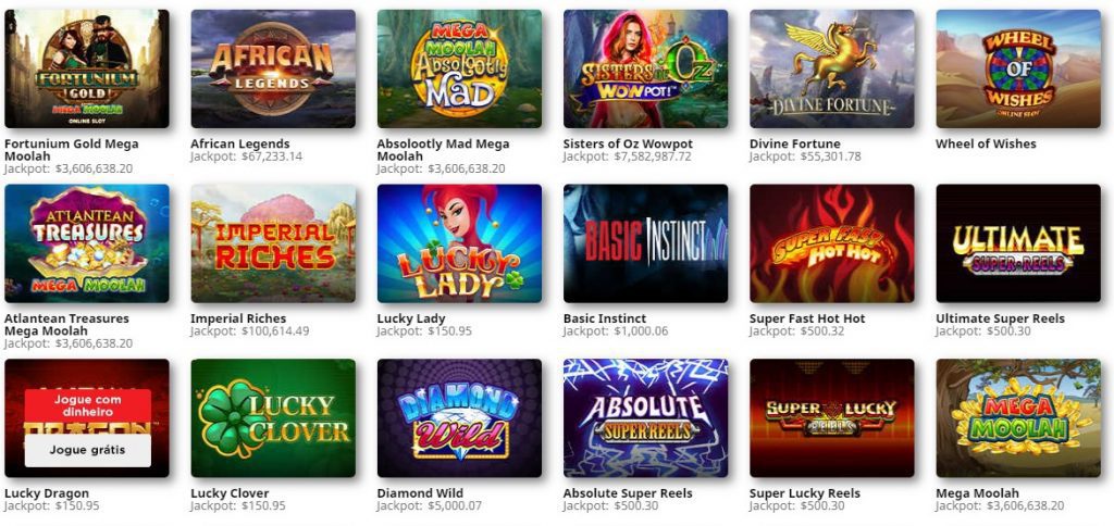 slots e caça-níqueis na Royal Panda