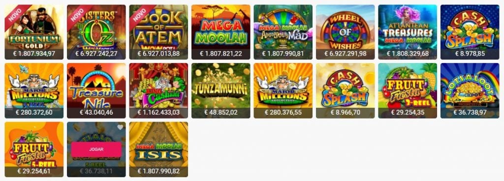 Jogos de cassino da Spin Palace