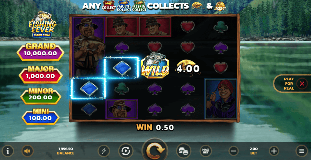 ganho no jogo Fishing Fever Bass King