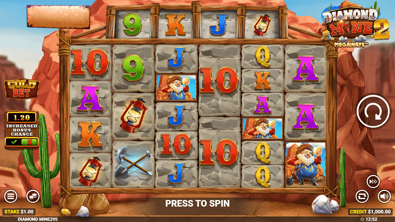 jogo Diamond Mine 2 Megaways
