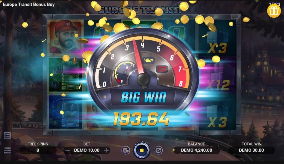 rodada de giros grátis Europe Transit