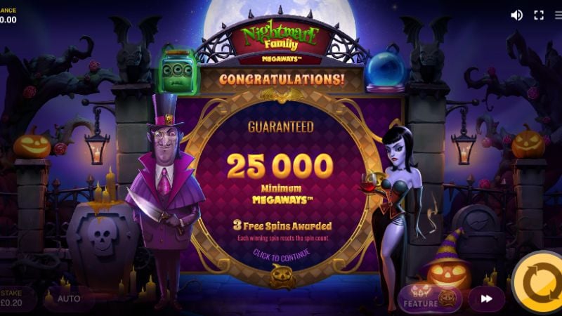 ogo de rodadas grátis Nightmare Family Megaways
