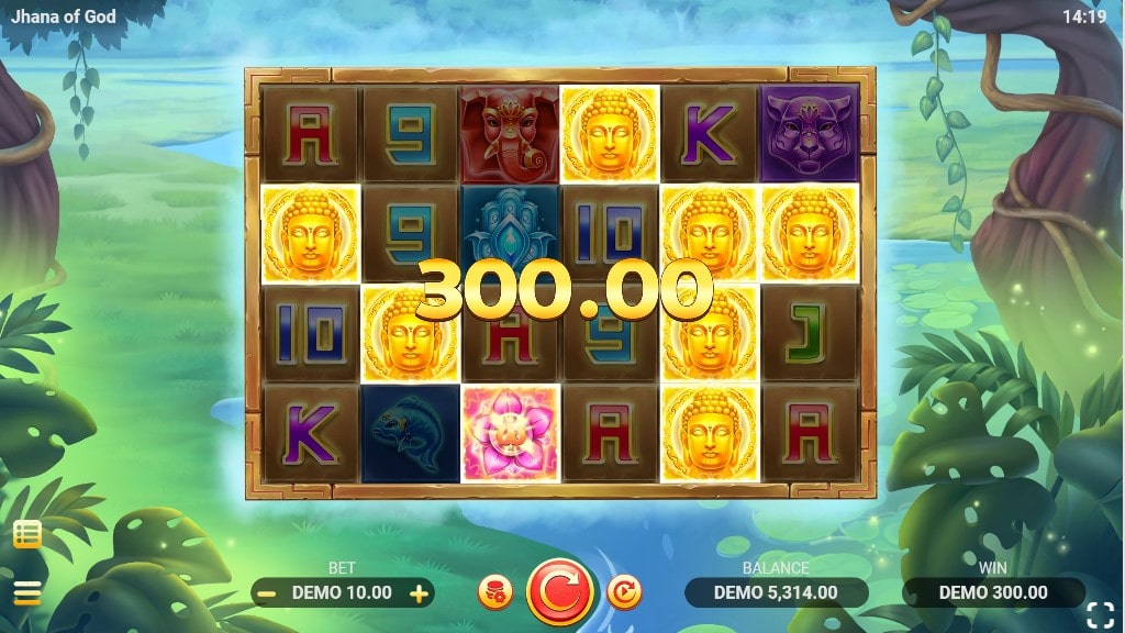 símbolos de alto pagamento no caça-níquel Jhana of God
