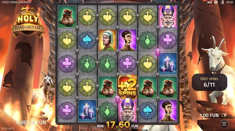 rodadas grátis Holy Hand Grenade