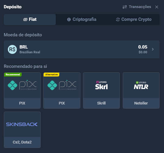 depositos no coins game
